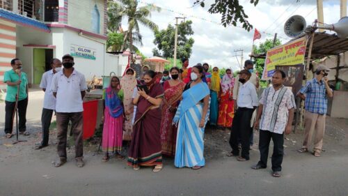 সারা ভারত কৃষক সভার পক্ষ থেকে ৯ দফা দাবি নিয়ে পঞ্চায়েতে স্মারকলিপি