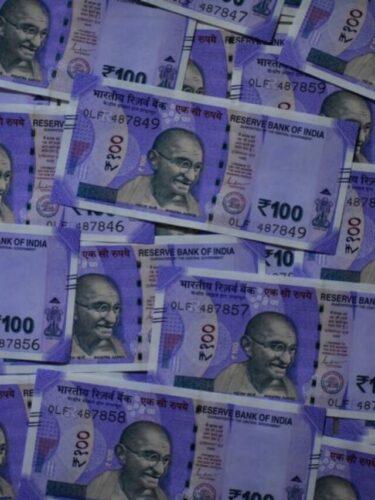 violet colored indian rupees