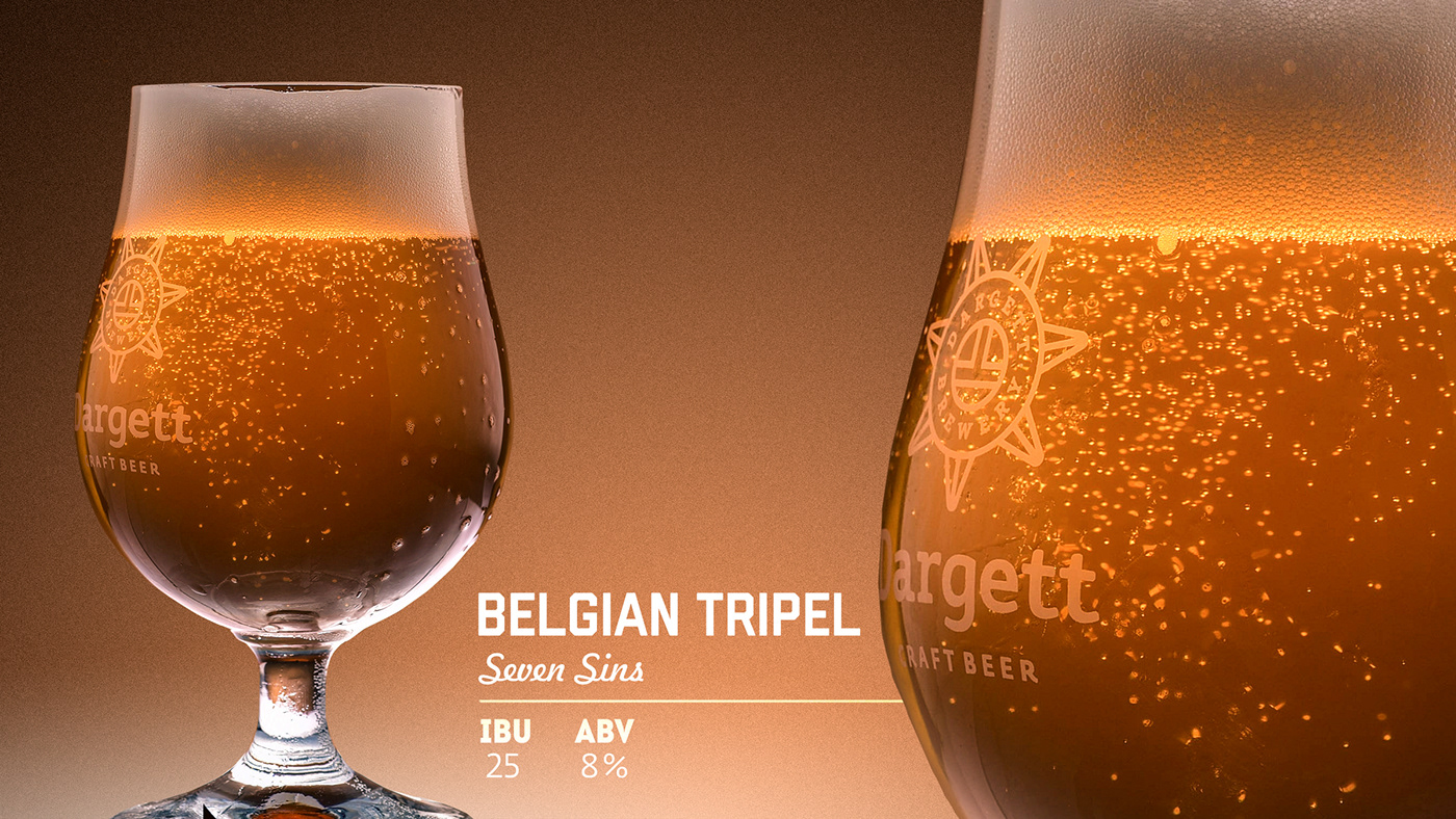 Beer menu design for Dargett Brewpub