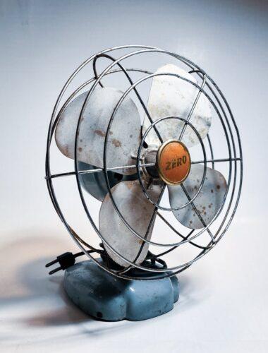 close up shot of a vintage electric fan