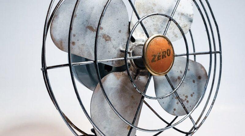 close up shot of a vintage electric fan