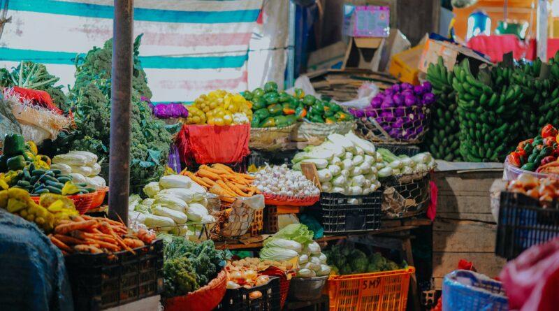 assorted vegetables on crates