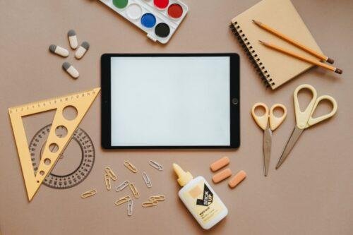 school themed flatlay