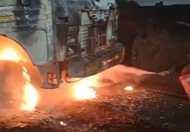 मिस्टर के डंपर में भयावह आग