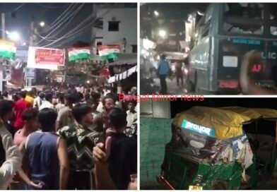 Railpar बना रणक्षेत्र: पुलिस लिखे वाहन ने मचाई तबाही, कई घायल,हंगामा, तोड़-फोड़