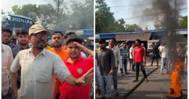 Asansol : टायर जलाकर जीटी रोड जाम, प्रदर्शन