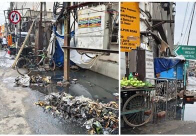 এক পশলা বৃষ্টিতেই রানীগঞ্জের নিকাশি ব্যবস্থার হাল ফুটে উঠল