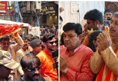 আসানসোলের দুর্গা মন্দিরে বিজেপি বিধায়ক কৃষ্ণেন্দু মুখোপাধ্যায়, পুজো বন্ধ নিয়ে বিদায়ী শাসক দলকে আক্রমণ