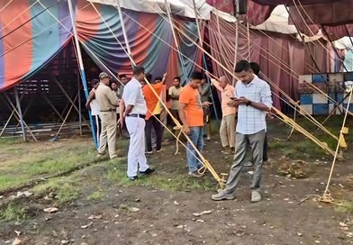सर्कस के तंबू में कर्मी का फंदे से लटका शव बरामद, उखड़ा में सनसनी
