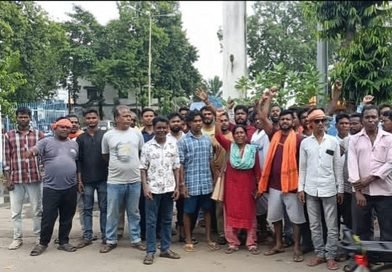 দুই তৃণমূল কর্মীকে গ্রেফতারের দাবিতে কাঁকসা থানায় বিক্ষোভ বিজেপির