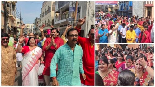 आसनसोल गांव में 292 वर्षों की परंपरा के तहत विजयादशमी पर मां दुर्गा की प्रतिमाओं की विसर्जन शोभायात्रा